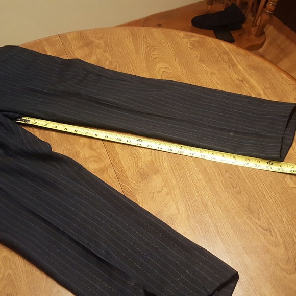 FOREMAN & CLARK DARK BLUE PINSTRIPED SUIT - Picture 10 of 13
